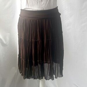 I.N. San Francisco Y2K/Vintage Sheer Brown Skirt Womens Size M